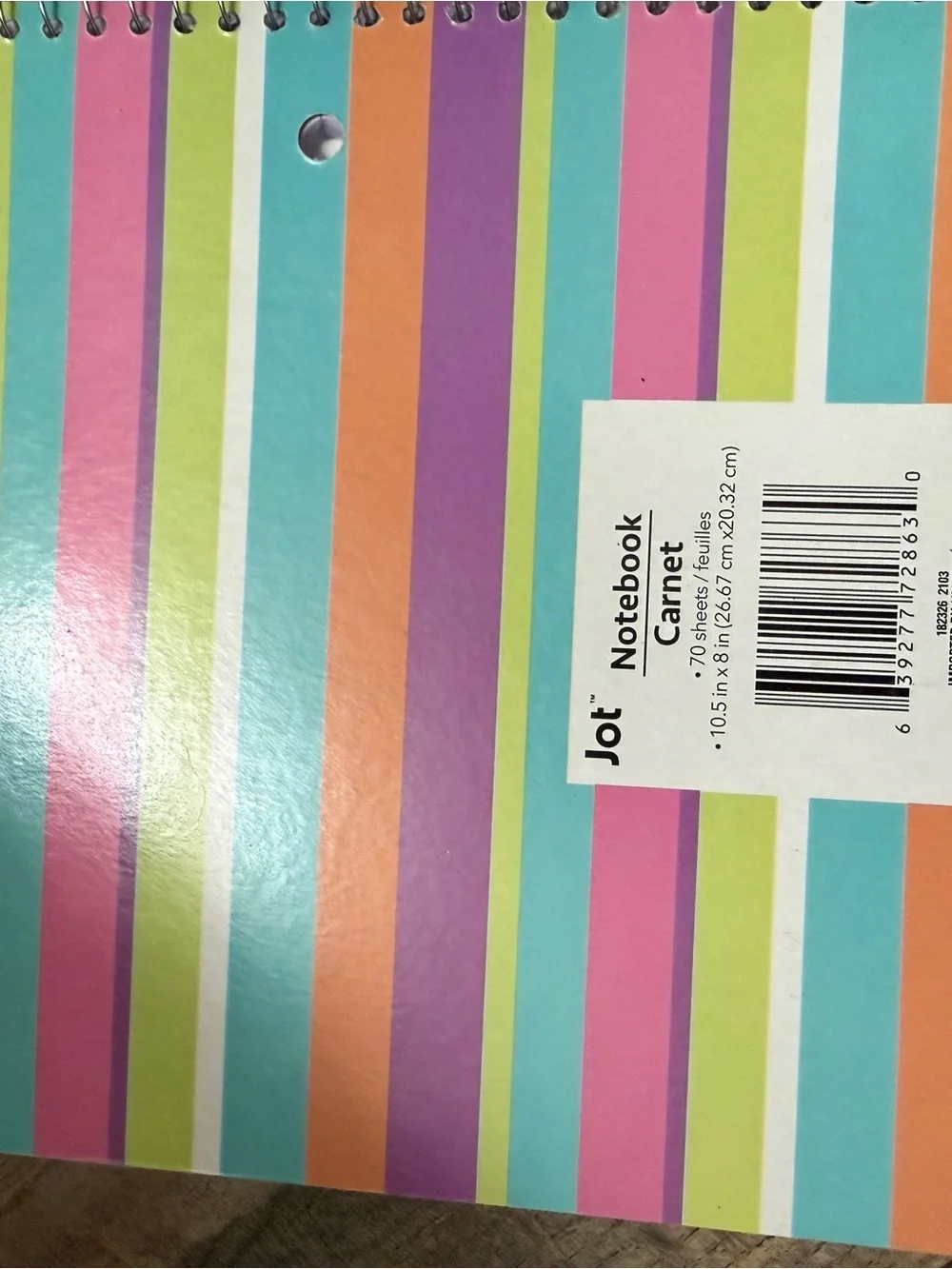 Jot erasers covers notebook
